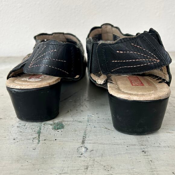 PIKOLINOS Black and Gold Floral Mules - Picture 10 of 14